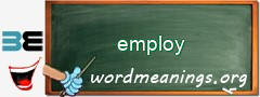 WordMeaning blackboard for employ